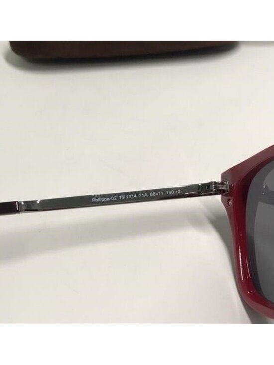 Tom Ford TF1014 71A Philippa-02 Sunglasses Shiny Bordeaux Smoke NEW main image 7